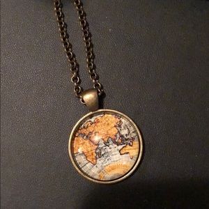 NWOT Map necklace